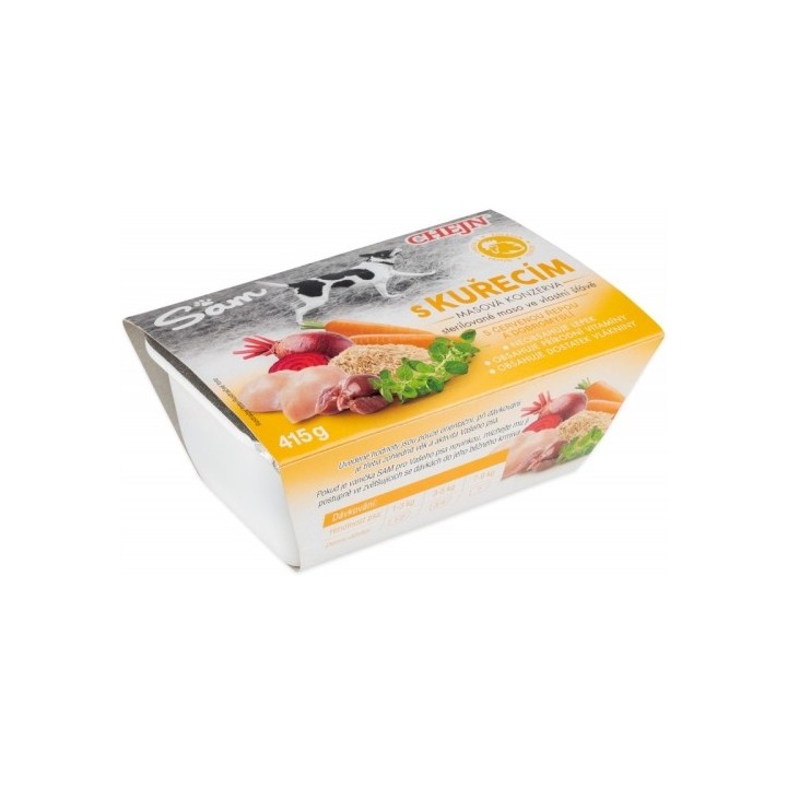 Chejn SAM 415g vanička pro psy s kuřecím