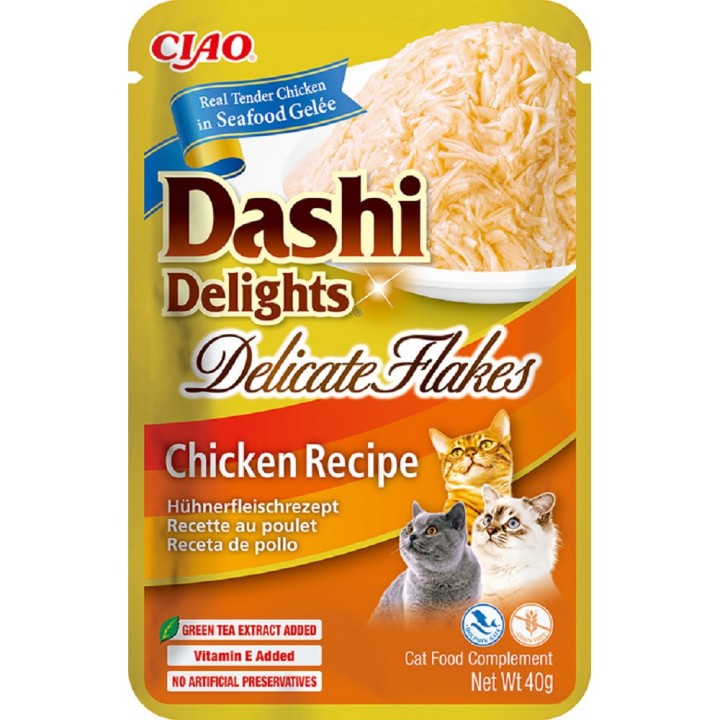 Churu Cat Dashi Delights Delicate Flakes Chicken 40g AKCE