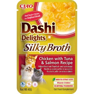 Churu Cat Dashi Delights Silky Broth Chick&Tun&Salm 40g AKCE