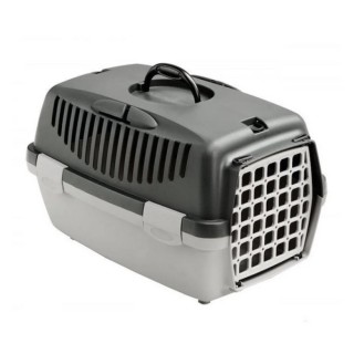 Přepravka - Gulliver č.1 48x32x31 tm.šedá/sv.šedá, plastová dvířka