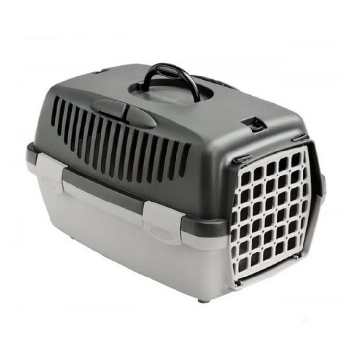 Přepravka - Gulliver č.1 48x32x31 tm.šedá/sv.šedá, plastová dvířka