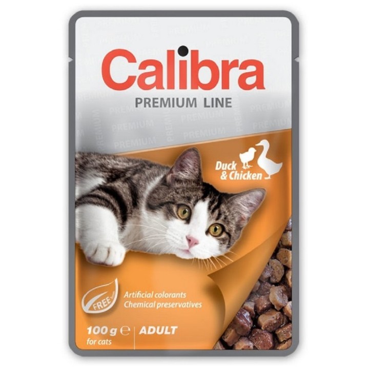 Calibra 100g kapsa premium duck+chicken cat  AKCE