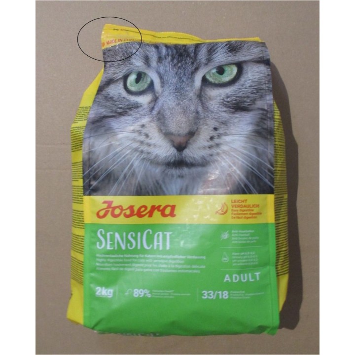Poškozená Josera  2kg Sensi Cat