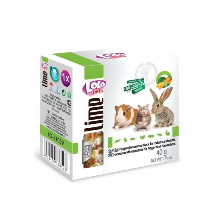 Lolo-min.kámen pro hlodavce zelenina 1ks/40g
