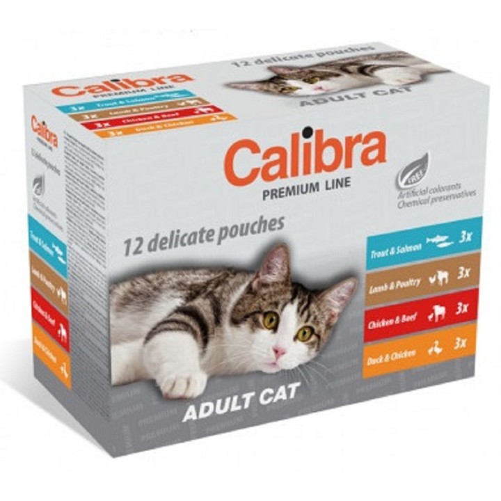 Calibra 12x100g kapsa premium multipack cat AKCE