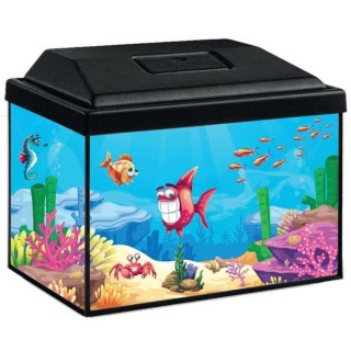 Akvarijní sada  Splash 30cm/12 l s LED  osvětlením 4W - černý kryt  AKCE color