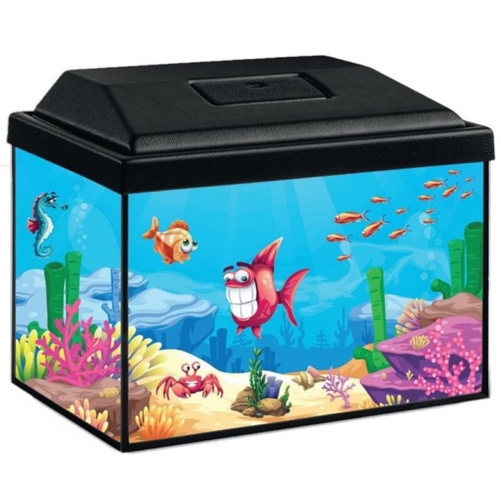 Akvarijní sada  Splash 30cm/12 l s LED  osvětlením 4W - černý kryt  AKCE color