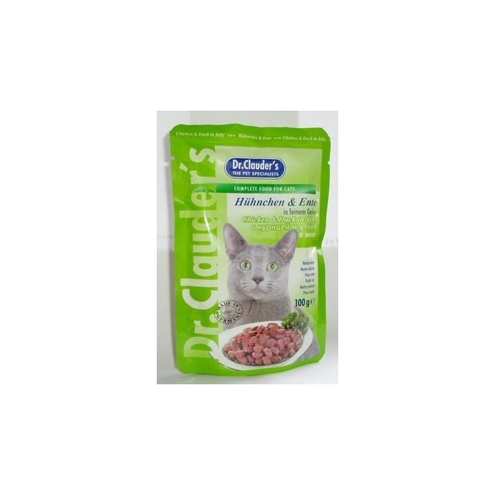 Dr.Clauder´s Hühnchen & Ente (kuře, kachna v želé) 100g cat