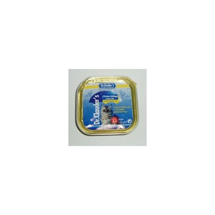 Dr.Clauder´s 3 Sorten Geflügel (mix 3 druhů mas) 100g cat