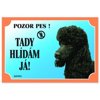 Cedulka pudl černý AKCE