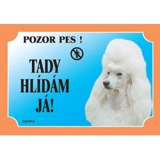 Cedulka pudl bílý AKCE