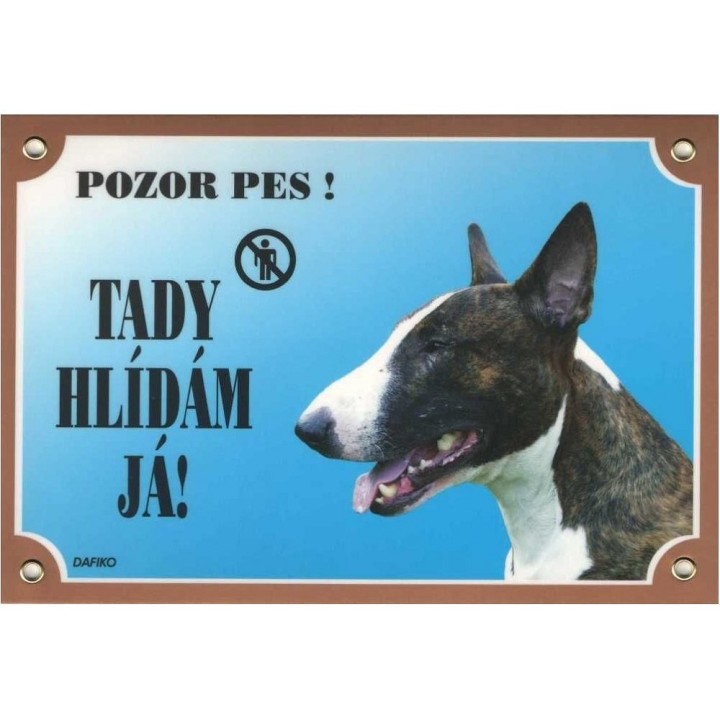 Cedulka bulteriér pes AKCE