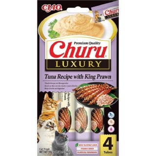 Churu Cat Luxury Tuna Recipe with King Prawn 4x14g