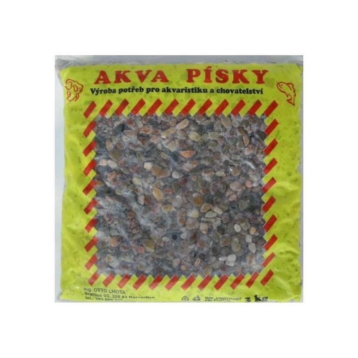 Akvarijní štěrk č.10 Lhota 3kg přírodní/1ks