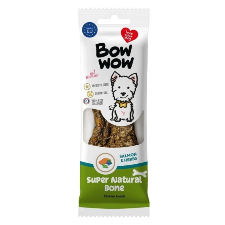 Bow Wow Naturální kost s lososem a bylinkami 24g dog