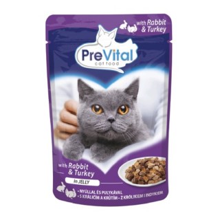 PreVital 100g kapsa krůta+králík v želé cat