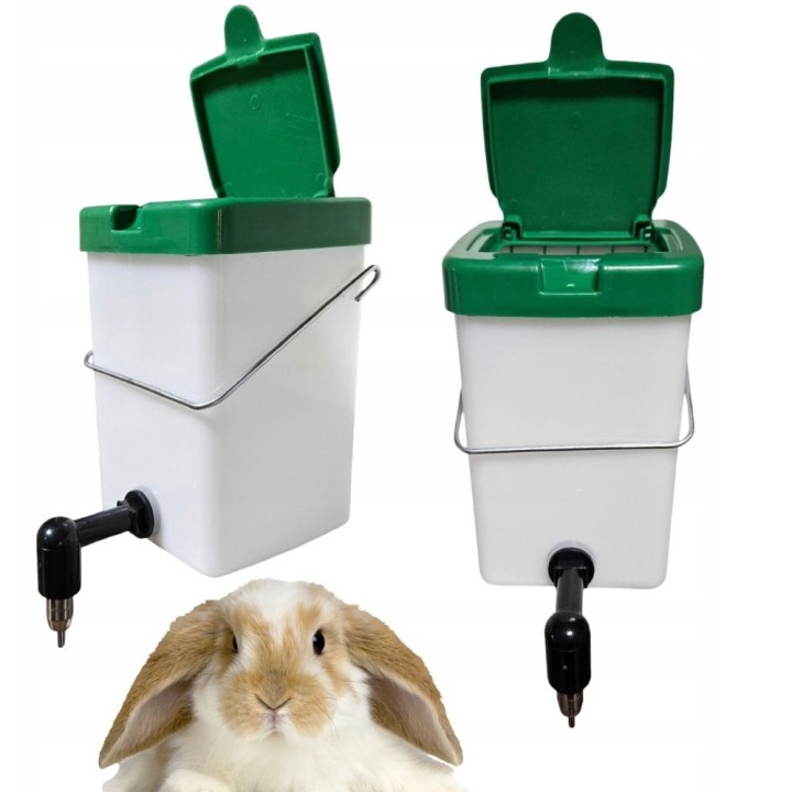 Závěsná automatická napáječka - 0,5l, pro králíky bílá