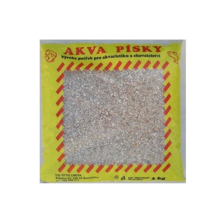 Akvarijní štěrk č.5 Lhota 3kg okrový jemný/1ks