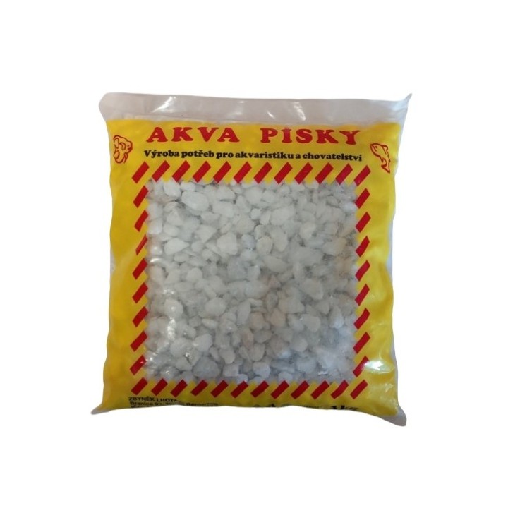 Akvarijní štěrk č.3 Lhota 3kg bílý hrubý/1ks