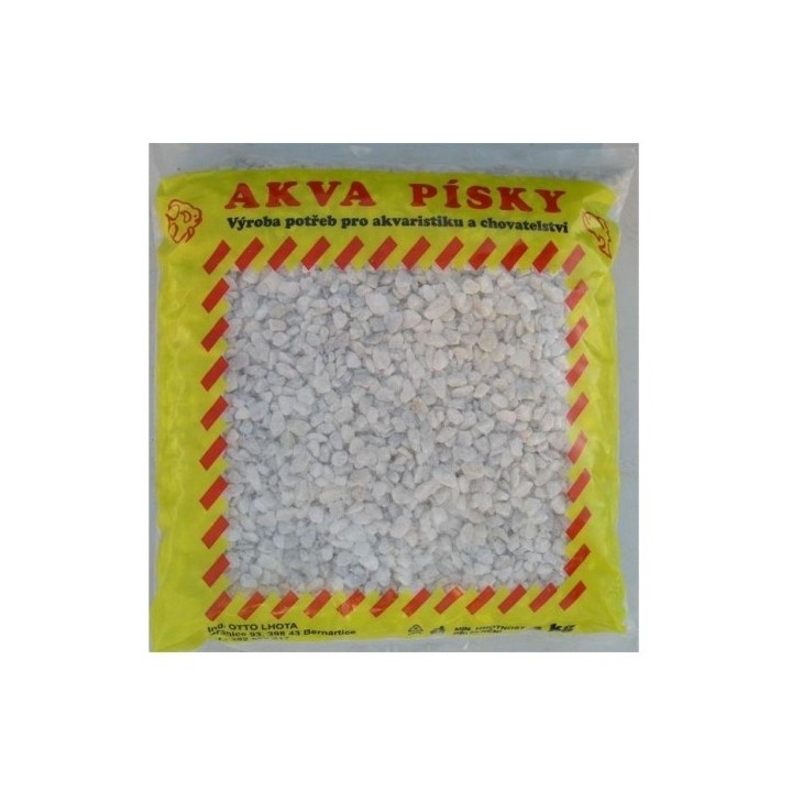 Akvarijní štěrk č.2 Lhota 3kg bílý/1ks