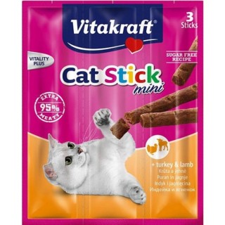 Vitakraft Cat Stick mini krůta+jehně 18g/3ks AKCE