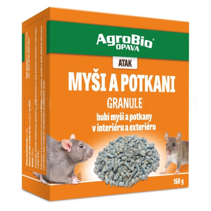 ATAK Myši a potkani granule 150g