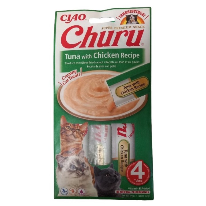 Churu Cat Purée Tuna with Chicken 4x14g