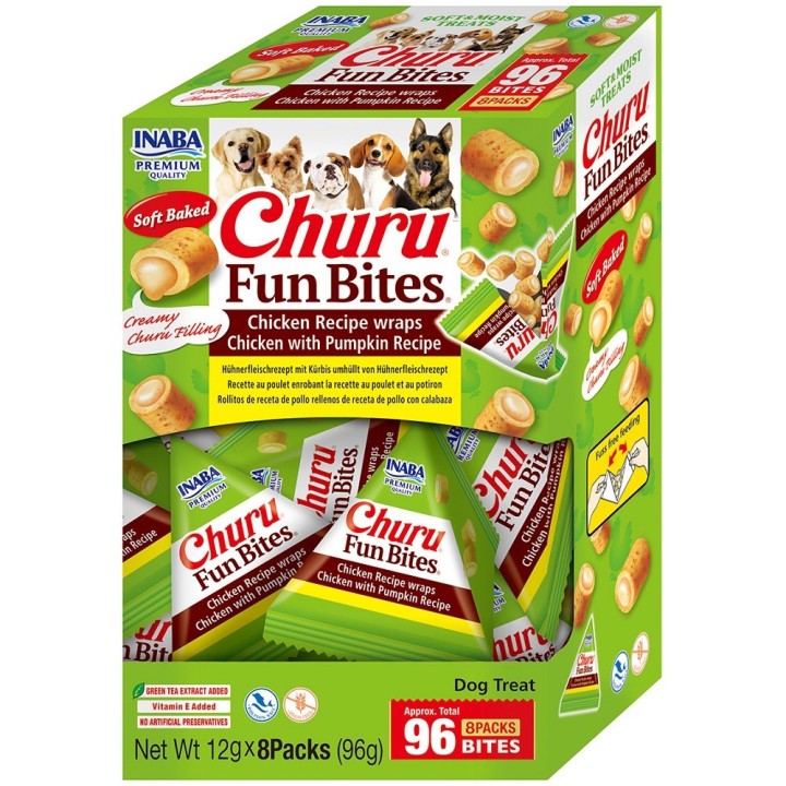 Churu Dog BOX Fun Bites Chicken wraps Chick&Pumpk8x12g