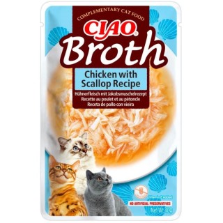 Churu Cat CIAO Broth Chicken with Scallop Recipe 40g AKCE