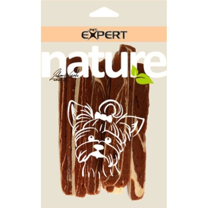 Pet Expert 60g pásky kachní s treskou 11cm dog AKCE