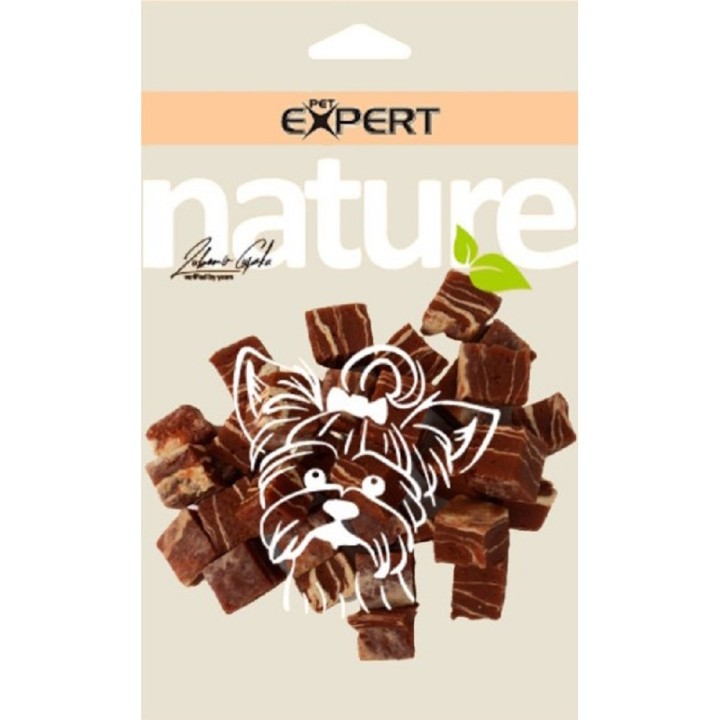 Pet Expert 60g kostičky kachní s treskou 1,5cm dog AKCE