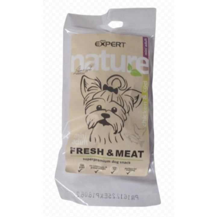 Pet Expert 60g kostičky kuřecí s treskou 1,5cm dog AKCE