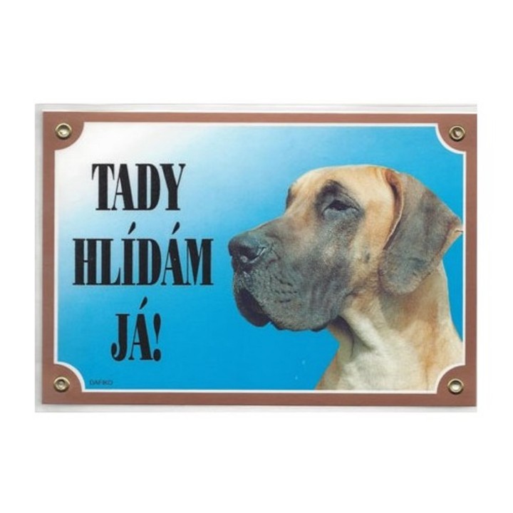 Cedulka doga žlutá AKCE