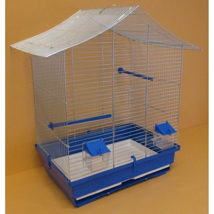 Klec papoušek pozink stanová střecha 45x33x63cm AKCE