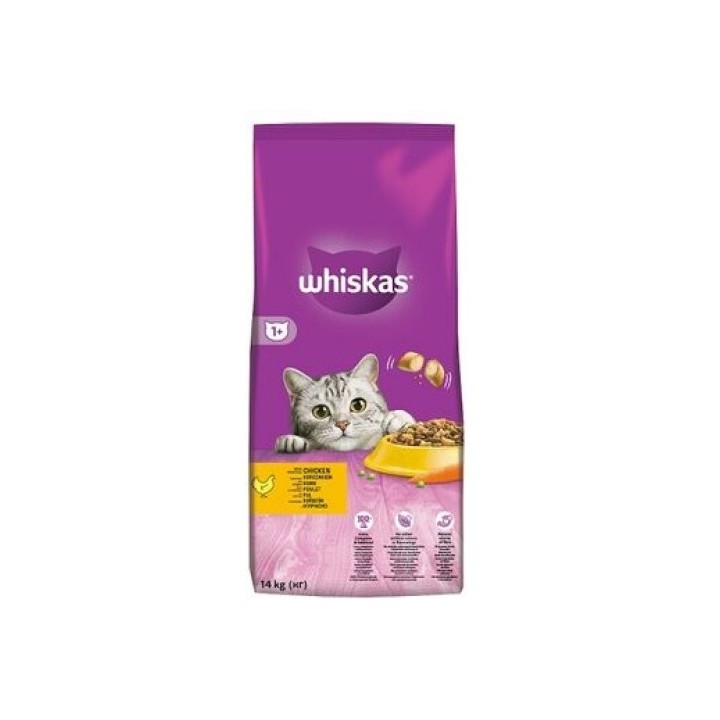 Whiskas 14kg drůbež cat AKCE