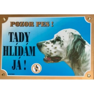 Cedulka irský setr bílý AKCE