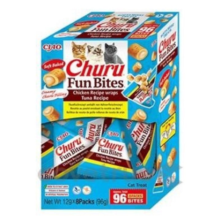 Churu Cat BOX Fun Bites Chicken wraps Tuna 8x12g