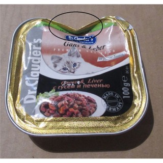 Poškozená Dr.Clauder´s Gans & Leber (husí s játry) 100g cat