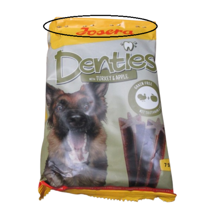 Poškozená Josera Denties with Turkey & Apple 180g