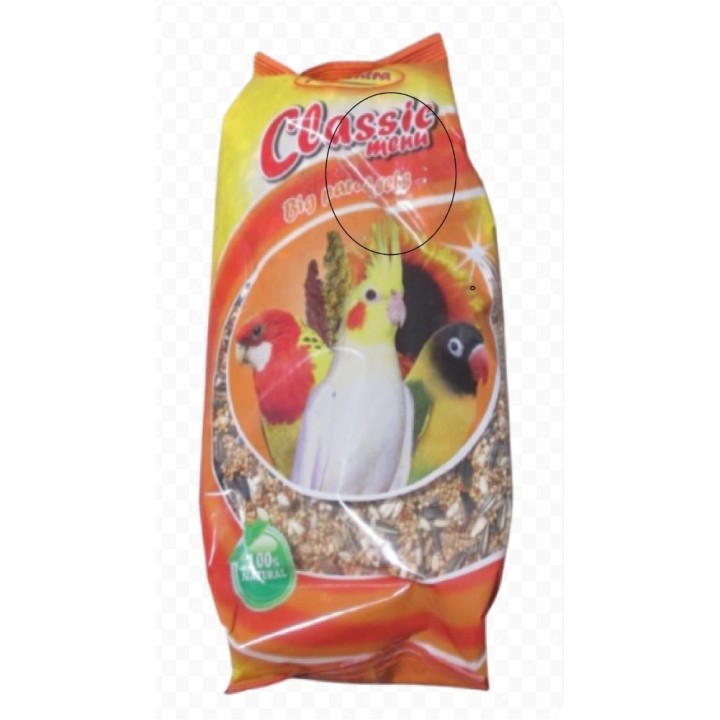 Poškozená Avicentra papoušek malý 880g classic
