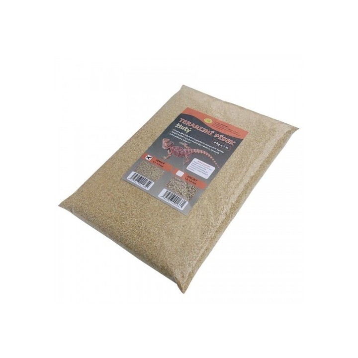 Terarijní písek žlutý 4kg jemný Robimaus