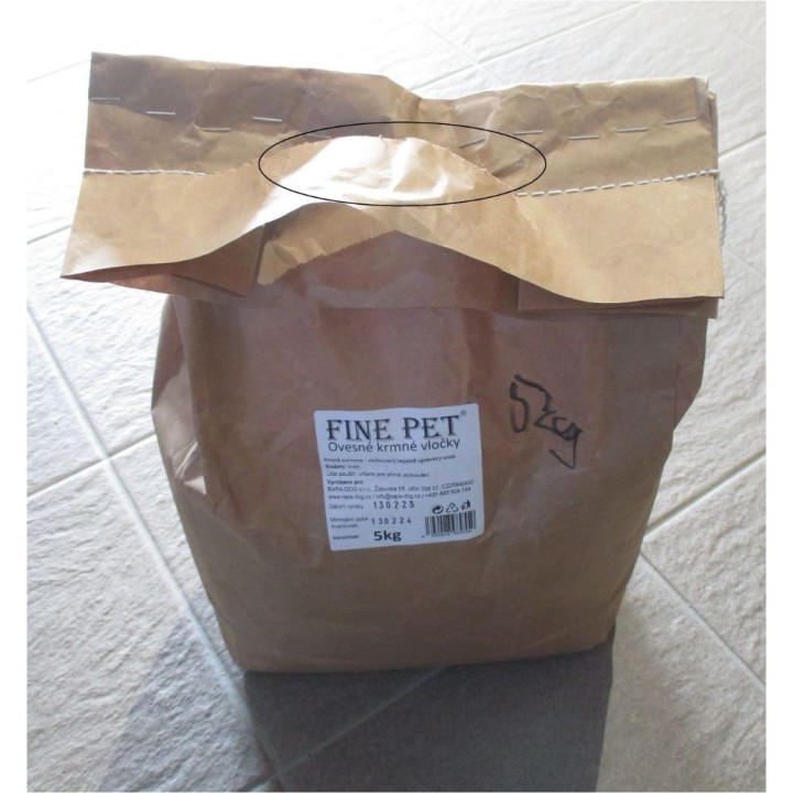 Poškozené Ovesné vločky krmné 5kg Fine Pet