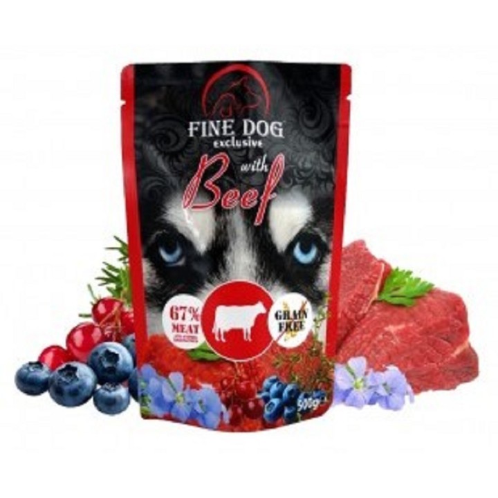 Fine dog XXL kapsa hovězí 500g