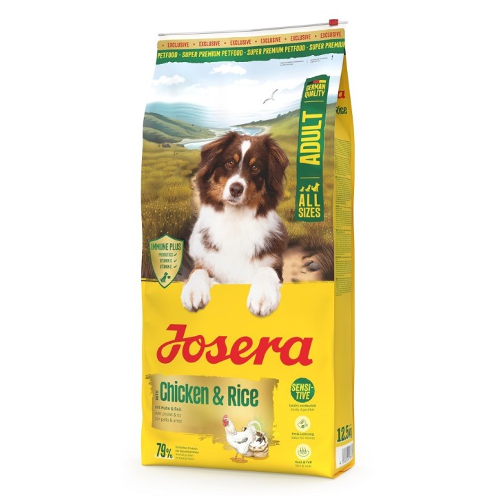 Poškozená Josera 12,5kg * A/S Adult with Chicken & Rice dog