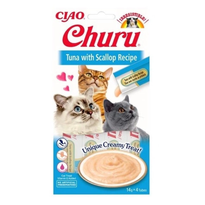 Churu Cat Tuna with Scallop 4x14g AKCE