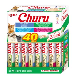 Churu Cat BOX Tuna Seafood Variety 40x14g AKCE