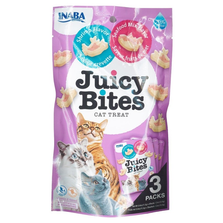 Churu Cat Juicy Bites Shrimp&Seafood Flavor3x11,3g AKCE