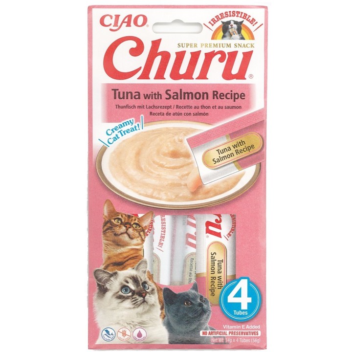 Churu Cat Purée Tuna with Salmon 4x14g AKCE