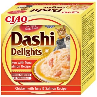 Churu Cat Dashi Delights Chicken with Tuna&Salmon 70g AKCE