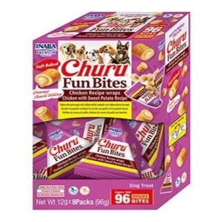Churu Dog BOX Fun Bites Chicken wraps Chic&Sw.Pot 8x12g AKCE
